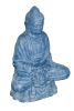 Sitting Buddha Lotus Blue Wash Finish