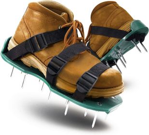 Lawn Aerator Shoes, Metal Spike Sandals For Aerating Lawn Soil, One-Size-Fits-All, Pre-Assembled Grass Aerator Tools For Yard Lawn