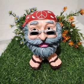 1pc Figure Flowerpots, Resin Figure Plant Flowerpots, Creative Gifts For Indoor Garden Yard Patio Lawn Porch Outdoor Decoration - Grandpa