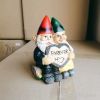 1pc Garden Gnome Couple Statue, Resin Couple In Love Gnome