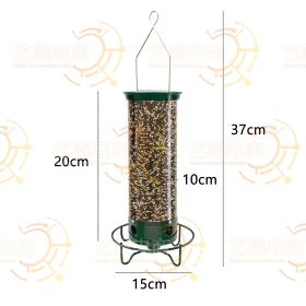 Squirrel-Proof Bird Feeder Outdoor Garden Decoration Automatic Bird Feeder Hanging Hummingbird Water Feeder - metal style