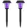 2pcs Solar Bug Zapper Outdoor Lights; Solar Powered Zapper Lamp; For Indoor And Outdoor Use - 2pcs