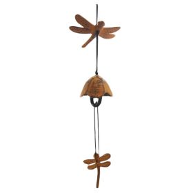 Dragonfly Cast Iron Wind Chimes Hanging Ornament Butterfly Antique Metal Doorbell Shop Decoration - Default