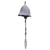 Japanese Cast Iron Wind Chimes Hangings Antique Metal Tulip Leaves Vintage Temple Bells Balcony Garden, White - Default