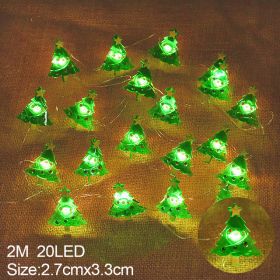 2M 20LED Santa Claus Snowflake LED Light String Christmas Decoration For Home Xmas Tree Ornament 2022 Navidad Kids Gift New Year - as pic E