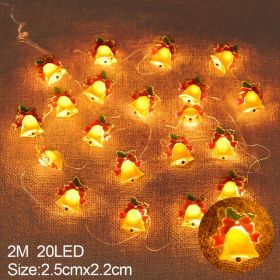 2M 20LED Santa Claus Snowflake LED Light String Christmas Decoration For Home Xmas Tree Ornament 2022 Navidad Kids Gift New Year - as pic F