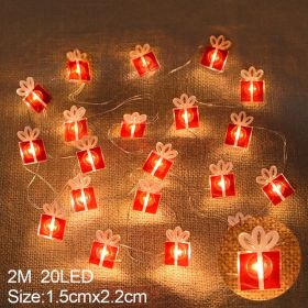 2M 20LED Santa Claus Snowflake LED Light String Christmas Decoration For Home Xmas Tree Ornament 2022 Navidad Kids Gift New Year - as pic C