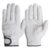 Work gloves sheepskin leather workers work welding safety protection garden sports motorcycle driver wear-resistant gloves - White - XXL