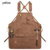 Durable Work Apron with Tool Pockets Heavy Duty Unisex Canvas Adjustable Cross-Back Straps Apron For Carpenter Painting Home BBQ - China - Upgrade Yel