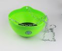 Self-Watering Pot with Drainer Indoor Outdoor Hanging Planter - Green