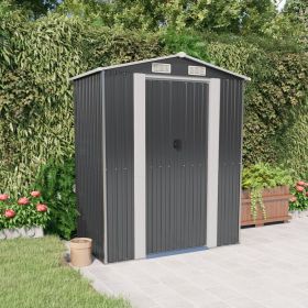 Garden Shed Anthracite 75.6"x42.5"x87.8" Galvanized Steel - Anthracite