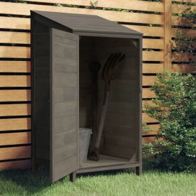 Garden Shed Anthracite 21.7"x20.5"x44.1" Solid Wood Fir - Anthracite