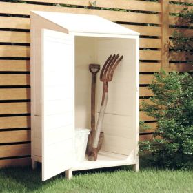 Garden Shed White 21.7"x20.5"x44.1" Solid Wood Fir - White