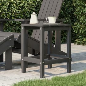 Patio Adirondack Table Anthracite 15"x15"x18.1" HDPE - Anthracite