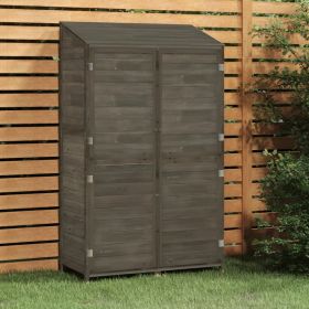 Garden Shed Anthracite 40.2"x20.5"x68.7" Solid Wood Fir - Anthracite