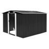 Garden Shed 101.2"x117.3"x70.1" Metal Anthracite - Black