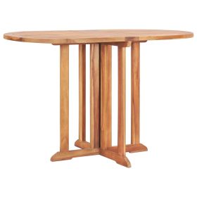 Folding Butterfly Patio Table 47.2"x27.6"x29.5" Solid Teak Wood - Brown