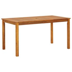 Patio Table 55.1"x31.5"x29.1" Solid Acacia Wood - Brown