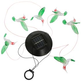 LED Solar Hummingbird Wind Chime Solar String Lights 6 LEDs Color-Changing IP65 Waterproof Decorative Lamp - Green