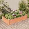 Garden Raised Bed with Liner Brown 47.2"x23.6"x9.8" Solid Wood Fir - Brown