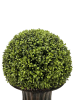 32" Ball Topiary in Brown Pedestal Pot, Artificial Faux Plant for indoor and outdoor - as Pic