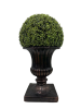 32" Ball Topiary in Brown Pedestal Pot, Artificial Faux Plant for indoor and outdoor - as Pic