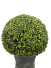 32" Ball Topiary in Grey Pedestal Pot, Artificial Faux Plant for indoor and outdoor - as Pic