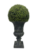 32" Ball Topiary in Grey Pedestal Pot, Artificial Faux Plant for indoor and outdoor - as Pic