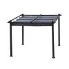 10x10 Ft Outdoor Patio Retractable Pergola With Canopy Sunshelter Pergola for Gardens,Terraces,Backyard,Gray - As Picture