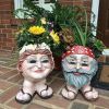 1pc Figure Flowerpots, Resin Figure Plant Flowerpots, Creative Gifts For Indoor Garden Yard Patio Lawn Porch Outdoor Decoration - grandmother