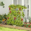 74 Inch Tall Garden Trellis for Flower Vine Vegetable Fruit Pea - Black