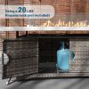 Direct Wicker PE Rattan and Aluminium Patio Dining Fire Pit Table (Table Only) - Gray