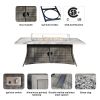 Direct Wicker PE Rattan and Aluminium Patio Dining Fire Pit Table (Table Only) - Gray