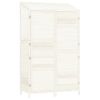 Garden Shed White 40.2"x20.5"x68.7" Solid Wood Fir - White