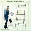 74 Inch Tall Garden Trellis for Flower Vine Vegetable Fruit Pea - Black