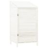 Garden Shed White 21.7"x20.5"x44.1" Solid Wood Fir - White