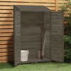 Garden Shed Anthracite 40.2"x20.5"x68.7" Solid Wood Fir - Anthracite