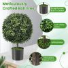 Indoor & Outdoor Decor Natural Look Artificial Ball Tree - Green - 22"