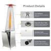 42000 BTU Pyramid Patio Heater with Wheels - as show