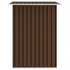 Garden Storage Shed Brown 80.3"x52"x73.2" Steel - Brown