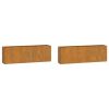 Wall Planters 2 pcs Rusty Corten Steel 20.9"x3.9"x6.7" - Brown