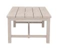 Durable Aluminum Coffee Table - Solid Construction, Weather-Resistant Surface - Whitewashed Birch Look, Dual Stretchers - as Pic