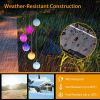 Solar Powered LED Ball Wind Chimes Color Changing LED String Light Patio Garden Decor - White