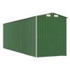 Garden Shed Green 75.6"x238.6"x87.8" Galvanized Steel - Green