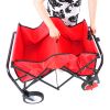 Folding Wagon Garden Shopping Beach - Red