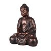 16.1inch Zen Buddha Indoor Outdoor Statue for Yard Garden Patio Deck Home Decor - bronze