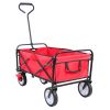 Folding Wagon Garden Shopping Beach - Red