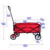 Folding Wagon Garden Shopping Beach - Red