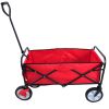 Folding Wagon Garden Shopping Beach - Red