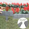 20 PCS Cobbled Stone Effect Plastic Garden Lawn Border Edging - Grey